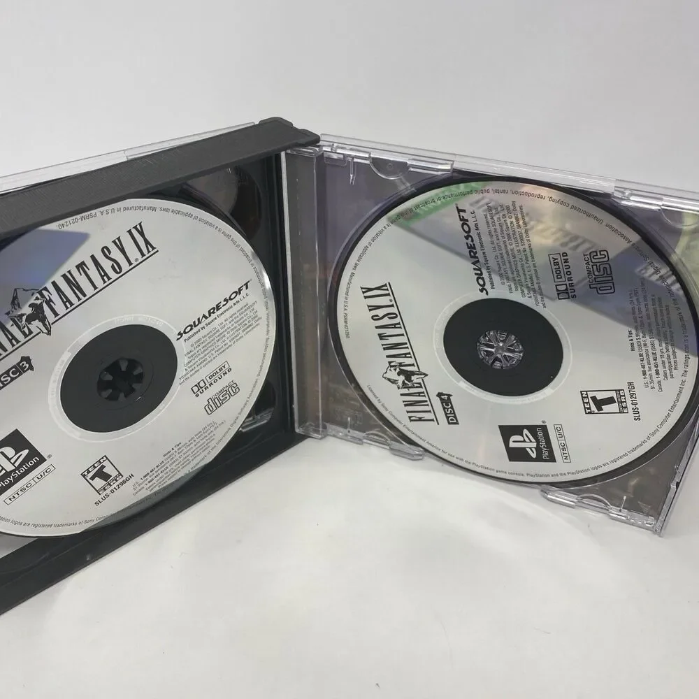 Final Fantasy IX Sony PlayStation 1 PS1 Complete 4 Disc Squaresoft RPG NTSC